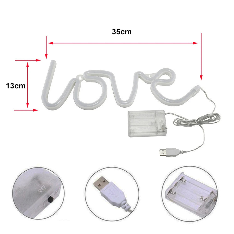 Valentine's Day Love Neon Light Sign Decoration