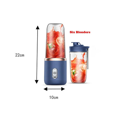 Portable Electric Blender Bottle with 6 Blades