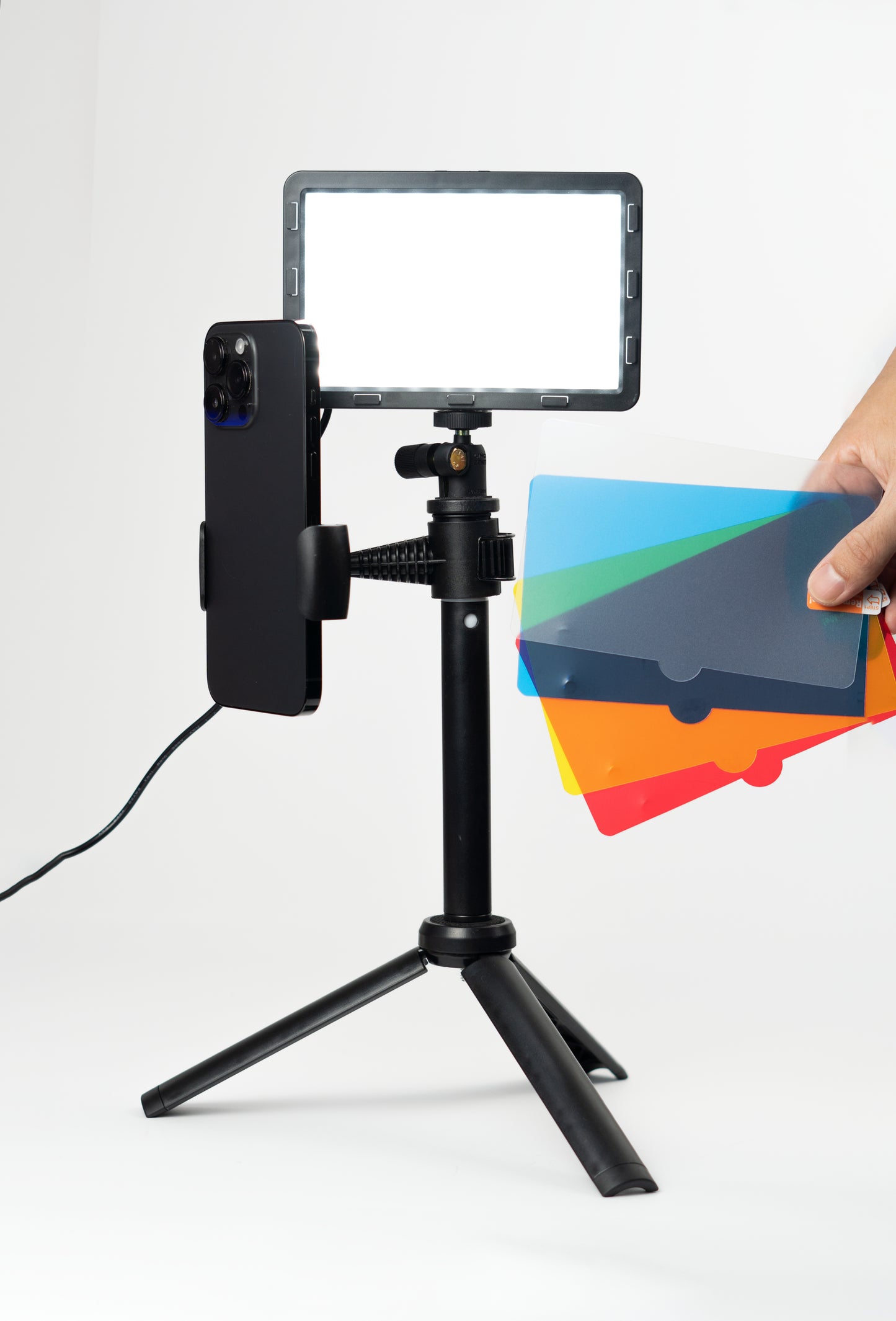 LED Photo/Video Light Kit with RGB Filters and Tripod