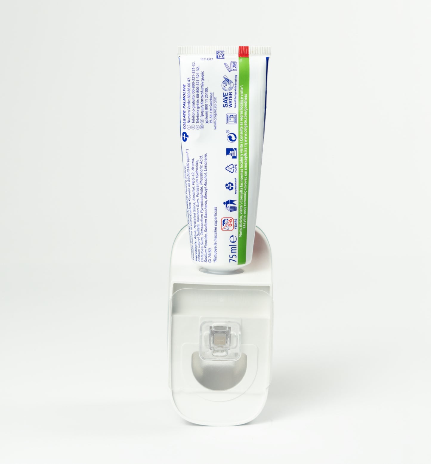 Wall-Mounted Toothbrush Holder with Dispenser